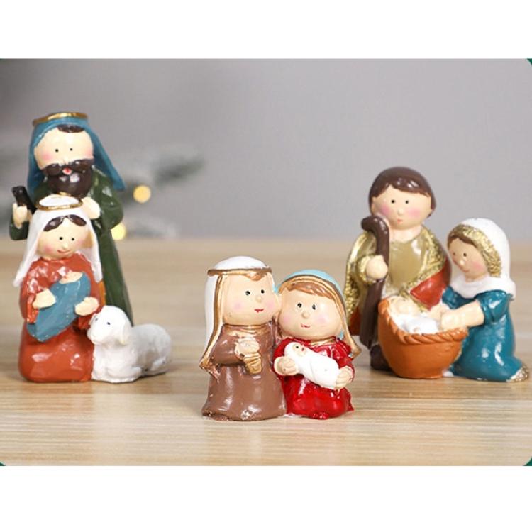 Fine Craftsmanships Resin Jesuss Birth Ornamentation Nativity Scene Figure Perfect For Christian Believers Collectors