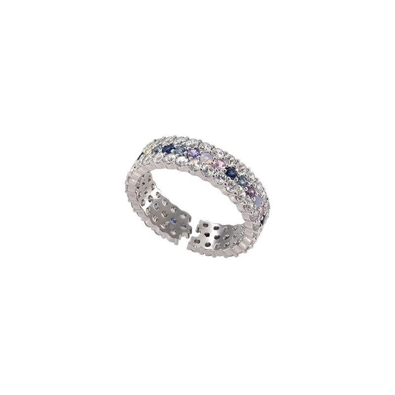 Minimalist Sophisticated Adjustable Copper Ring With Glimmering Zirconia For Elegant Womens Jewelry