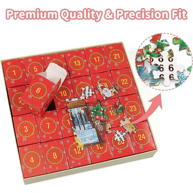 Christmas Advent Calendar Jigsaw Puzzles 2026 Christmas Puzzle Welcoming The Birth Of Jesus 1008pcs Christmas Puzzles Countdown