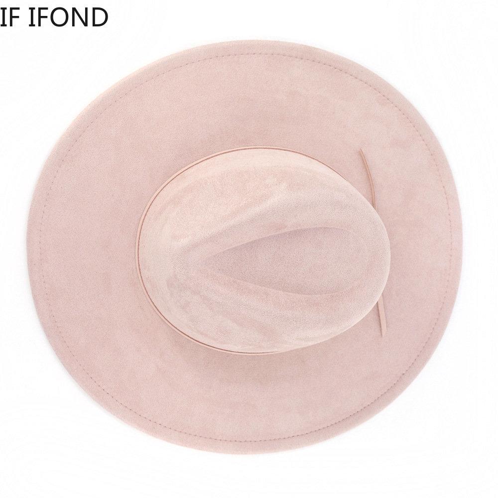 Fascinators Pink Fedoras Hat For Women's Elegant Lady Wedding Party Dress Hats 9.5CM Wide Brim Panama Jazz Cap