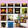Unique Art Decor Halloween Cushion Cover With Invisible Zipper For Easy Clean
