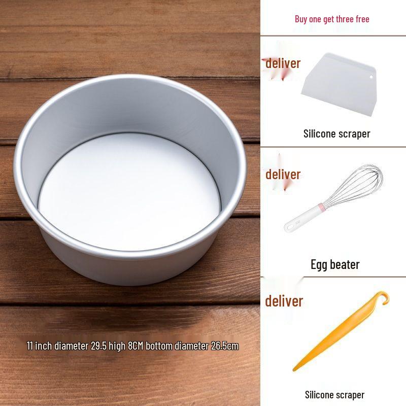 Aluminum Alloy Non-Stick Baking Pan with Removable Bottom for Chiffon Cakes and Mousse
