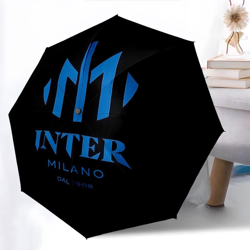 Inter Milan, automatic folding umbrella, portable and foldable design, 8 ribs, a Christmas or birthday gift.