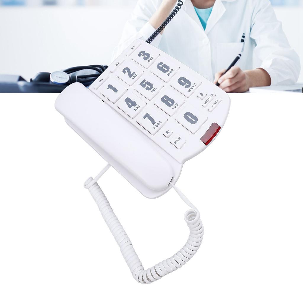 Corded Home Phone Big Button Quick   Volume   Wall Mountable Telephone for Seniors