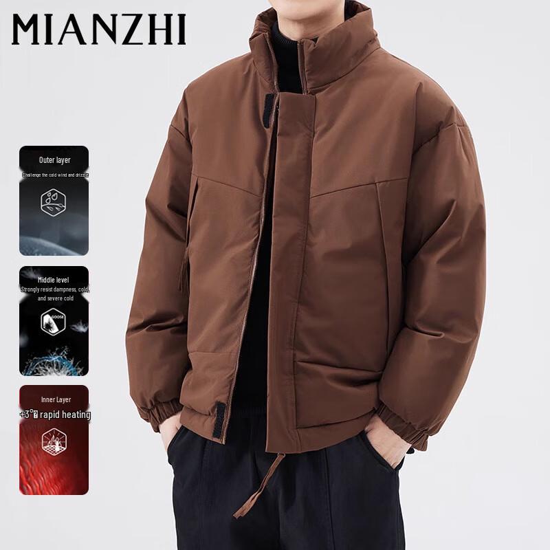 

Мужская повседневная куртка MianZhi с воротником-стойкой и утеплителем 3XL