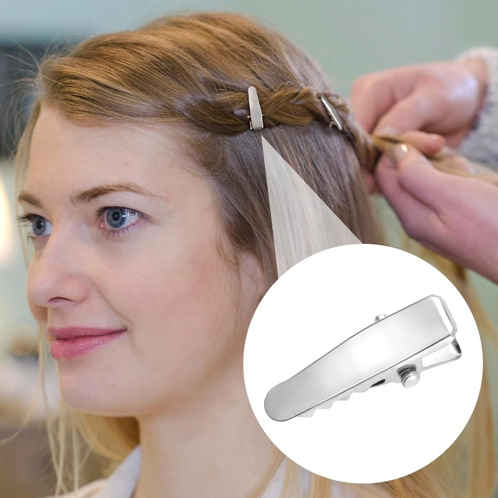 Krokodil-Haarspangen, Silbernes Metall-Krokodil-Haarnadeln Kleine Krokodil-Klammer für Haar-Accessoires Bastelzubehör DIY-Bedarf