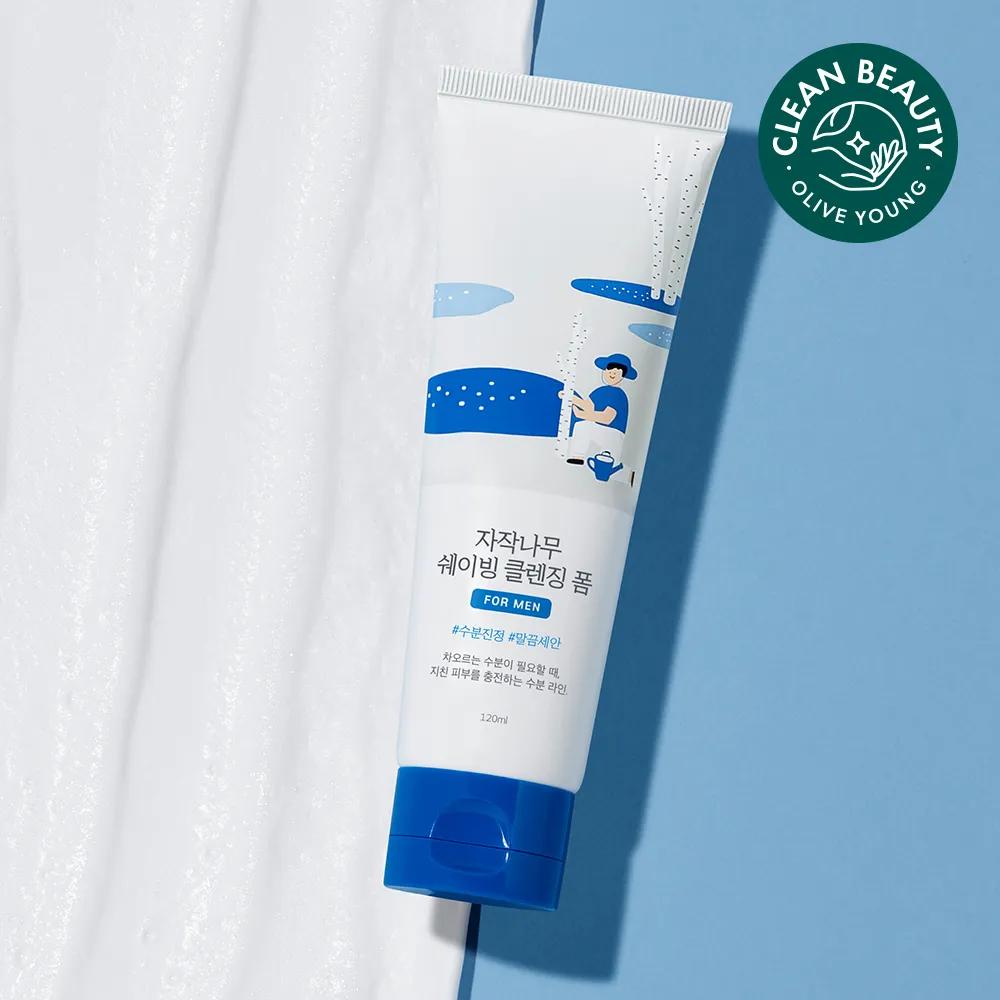 Round Lab For Men Birch Juice Shaving Cleansing Foam 120Ml