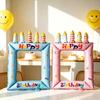 Inflatable Birthday Photo Frame Balloon with Candle Design for Party Decoration Suitable for Various Celebrations and Events