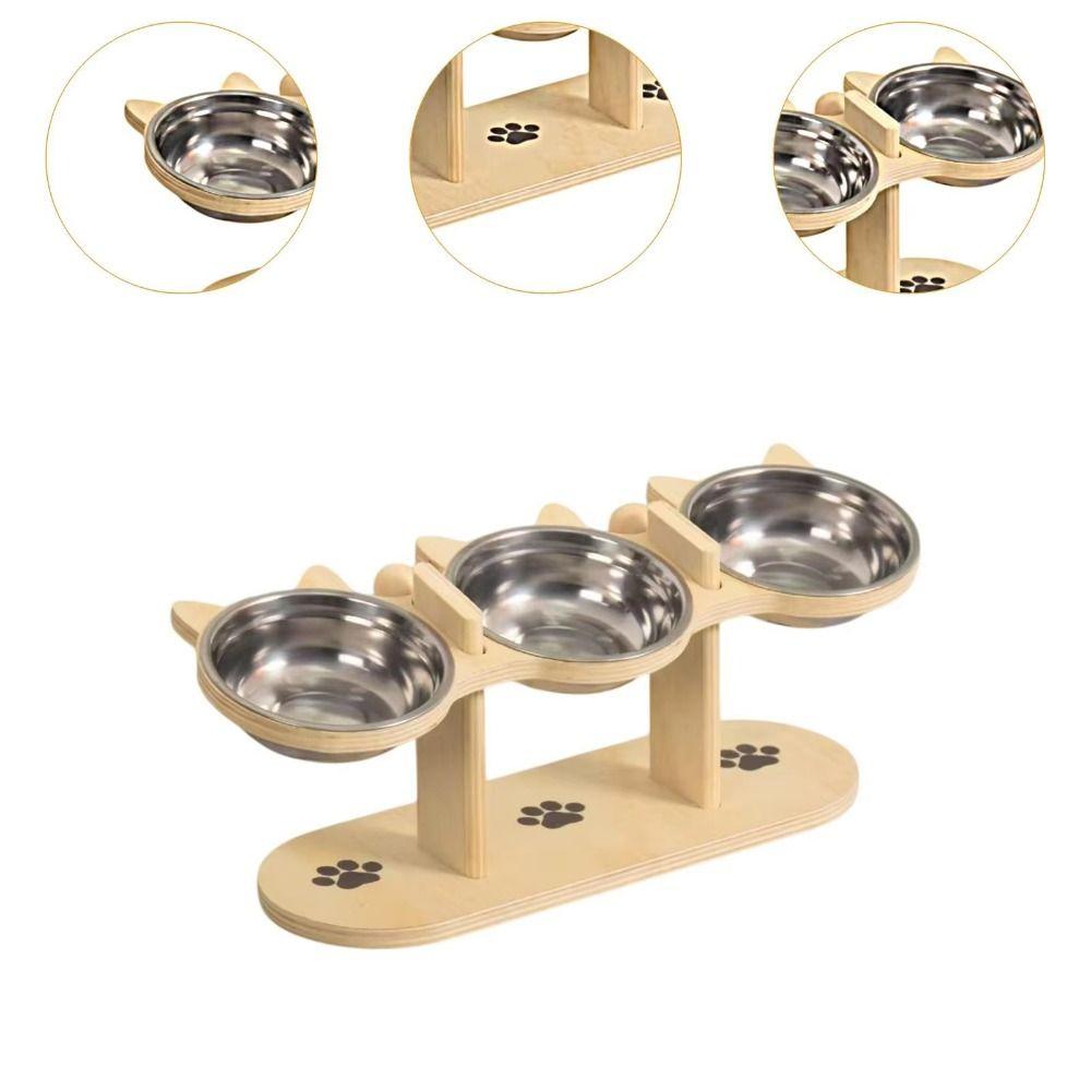 Kippfester Haustiernapf mit hohem Fuß, rutschfest, erhöhter Fressnapf für Kätzchen/Welpen/Kaninchen