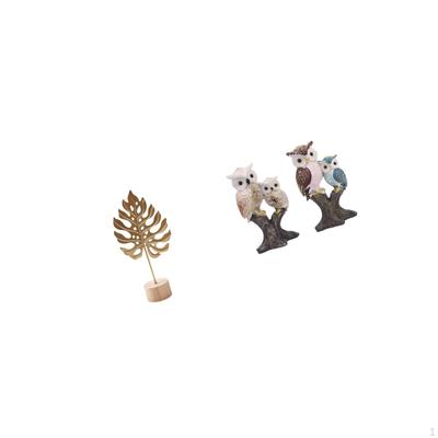 Nordic Creative Shaped Metal Sculpture And Realistic Owl Figurine Abstract Animal Crafts for Table