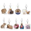 Clear Capybara Acrylic Keychain Charm To Showcase Your Love for Capybaras