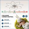 Versatile Ceiling Fan Lamp for Living, Dining, or Bedroom (110-220V, US Standard)