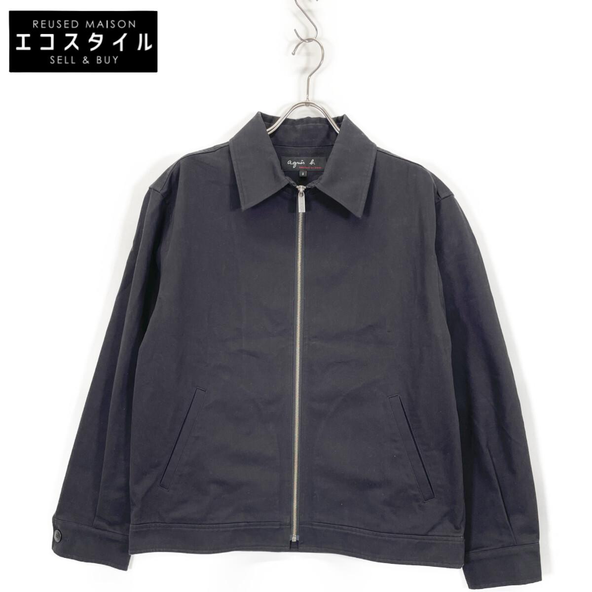 

agnes b. XD53UU49 H24 Black Chet Zip-Up Blouson Jacket 3 blackUsed