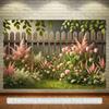 2D Romantic Wisteria Arch Backdrop Garden Swing Wedding Photo Background