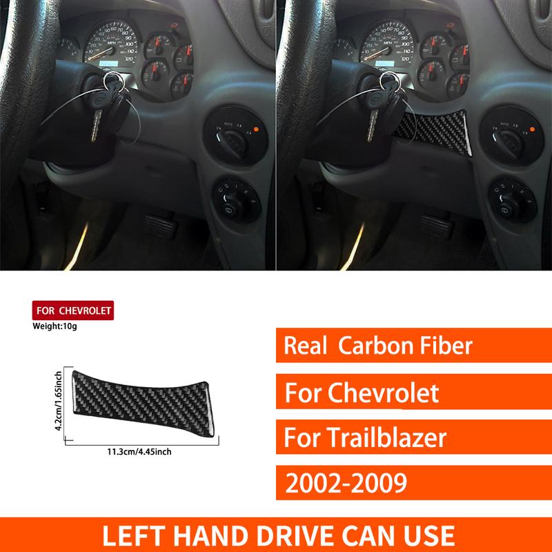For Chevrolet Trailblazer 2002-2009 Real Carbon Fiber Stickers trument speedometer side panel Car Accessories decorative