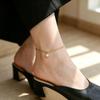 Tide Double-Layer Heart Anklet: 18K Gold-Plated Titanium Steel, Non-fading Fashion Light Luxury for Women
