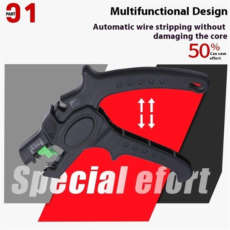 A96I-Automatic Wire Stripper And Cutter Pliers,Multi-Functional Self-Adjusting Wire Stripping Tool,Electrician Cable Stripper