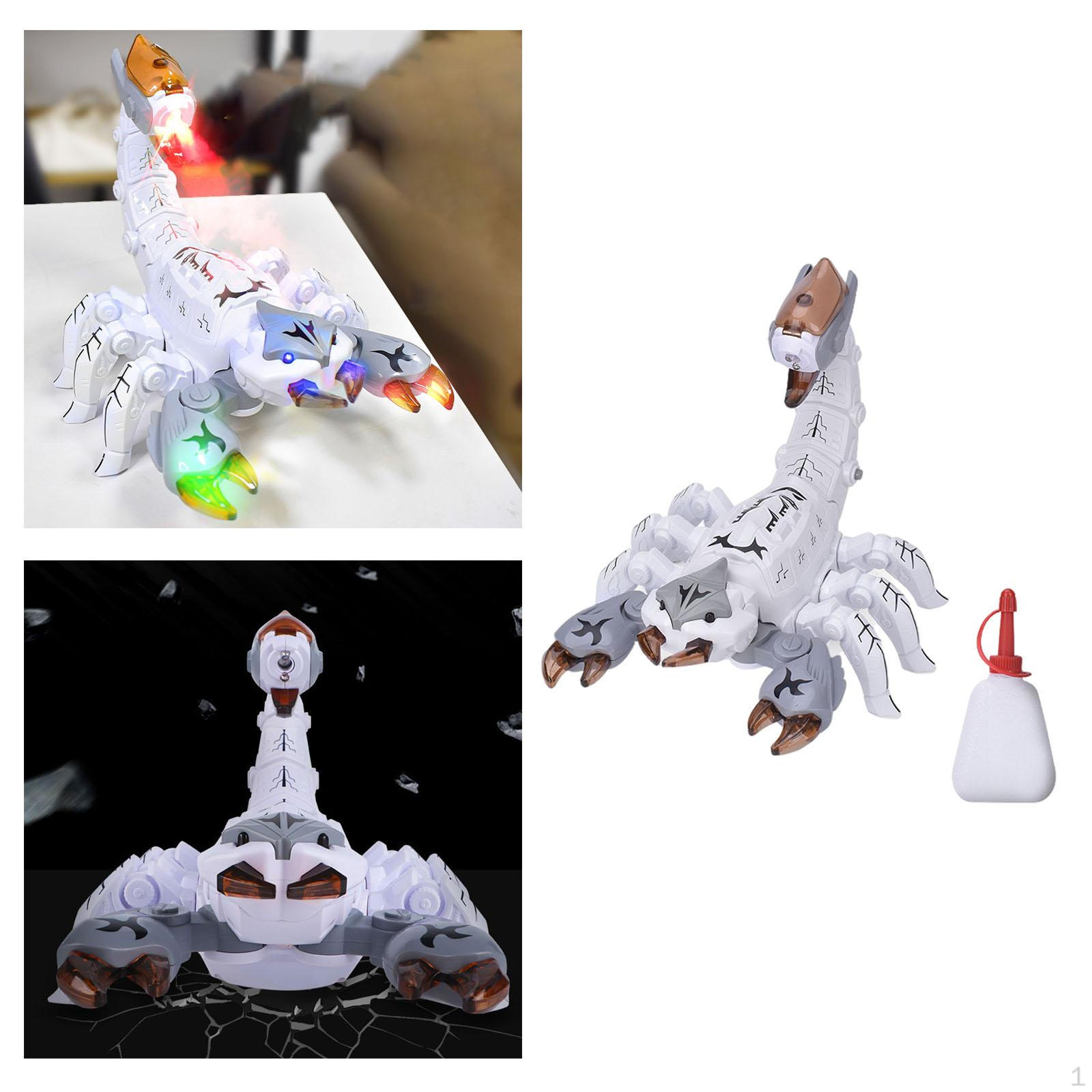 Operated Walking Scorpion with Mist Spray Fire Function, And Music Moving Legs Robot