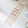 Lucky Five Leaf Flower Charm Anklets for Women Simple Layered Chain Anklet Leg Bracelets Beach Foot Chain Jewelry Accessories