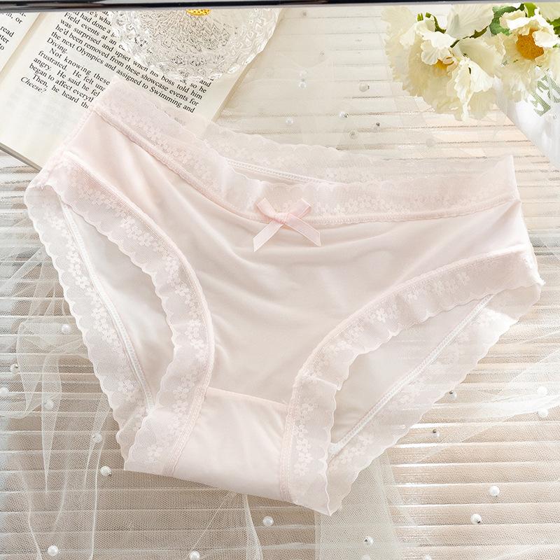 Sexy Höschen aus Eisseide, Damenhöschen, spurlos, atmungsaktiv, schnelltrocknend, mitteltaillierte, dreieckige Unterwäsche