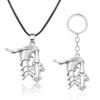 Bleach Kurosaki Ichigo Bull Head Skull Mask Flame Metal Pendant Necklace For Fans