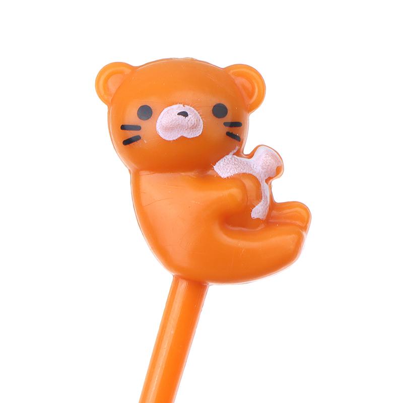 8 ks vidlička na ovoce potravinářský plast Mini kreslený dětský dort Ovocné párátko Bento Lunch Bento Příslušenství Party Dekorace