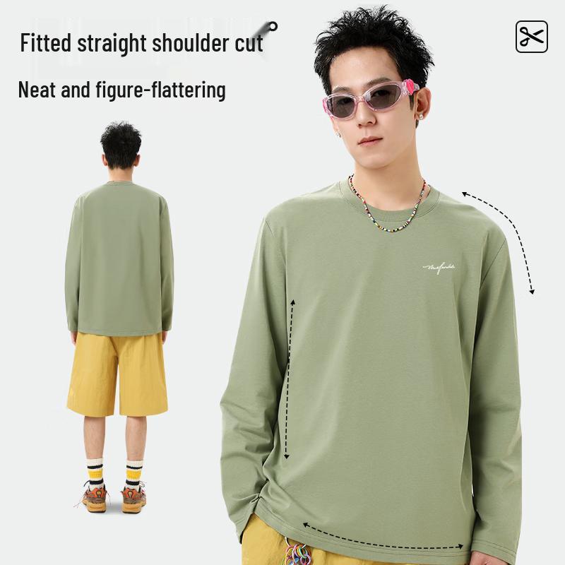 Mark Fairwhale Men's Cotton Long Sleeve Crew Neck T-Shirt