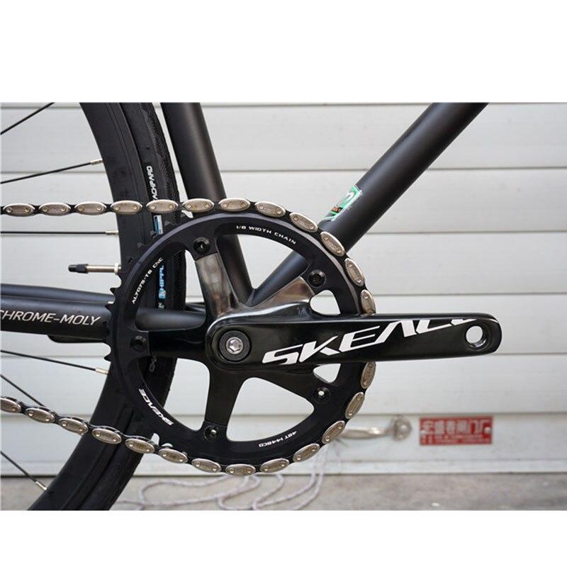 SKEACE Alumniun Alloy Crankset Fixed Gear Crank 48T 165mm BCD144 Single Speed Fix Gear Bicycle TRACK BIKE Chainwheel