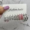 Cross-Border Pearl & Gold Hoop Earrings: Creative French Retro 6-Piece Set for Women