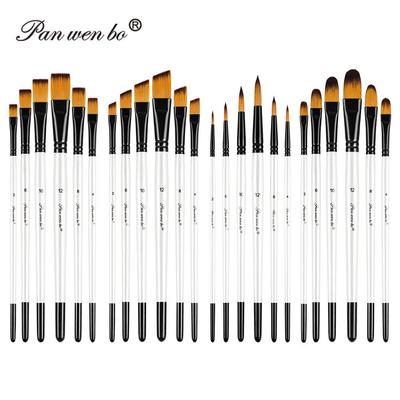 6-Piece Nylon Acrylic Paint and Gouache Brush Set for DIY Art