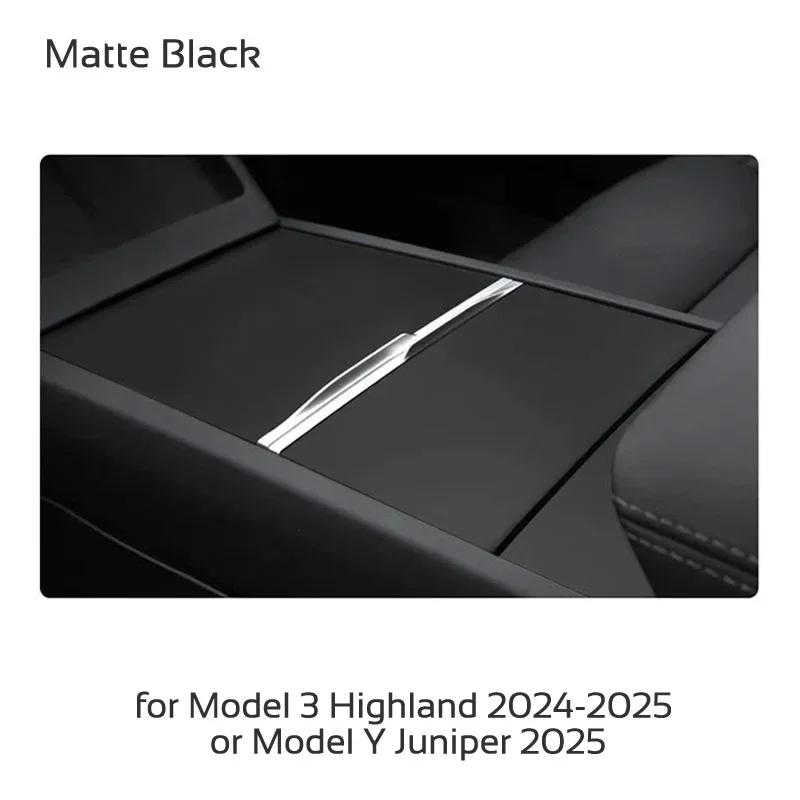 

For Tesla Model 3 Highland 2024 Y Juniper 2025 Center Console Cover Protector Sticker Central Control Panel Film Car Accessories матовий чорний колір
