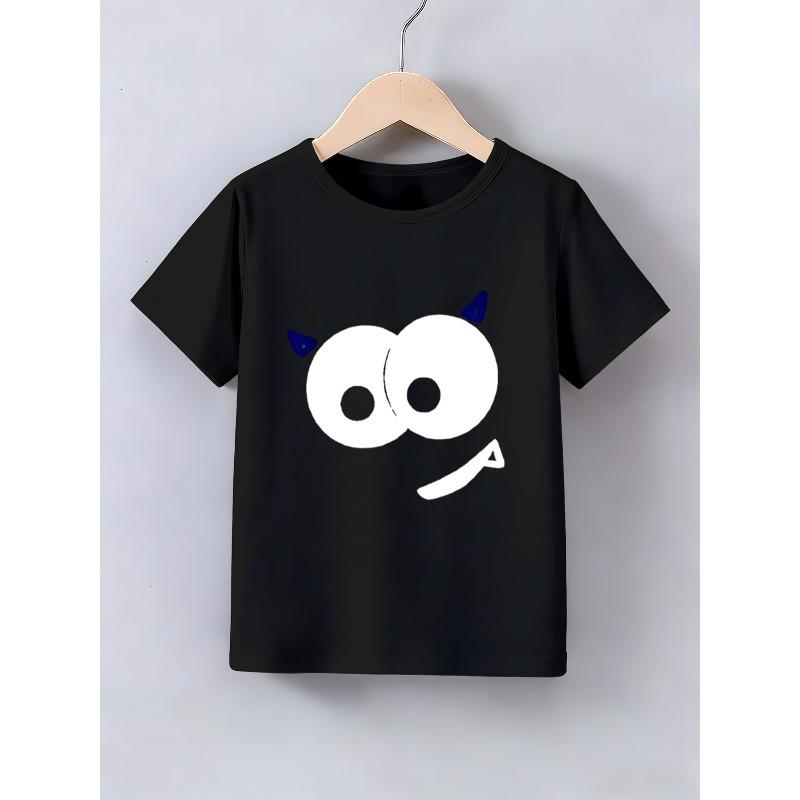 

European sizes Boys And Girls Can Enjoy This Trendy And Lively Casual Sports T-Shirt. It Features a Round Neck, Quick-Drying, And Breathable Fabric 98cm чёрный