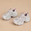 2025 new thick-soled heightening dad shoes women's versatile casual sports shoes breathable mesh shoes fashion