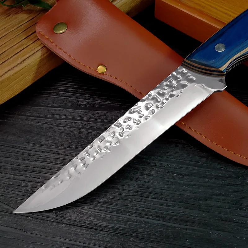 Hand Forged Blade Kitchen Knives Meat Cleaver Slicing Fish Butcher Boning Knife Wood Handle Chef Knife Stainless Steel Knife