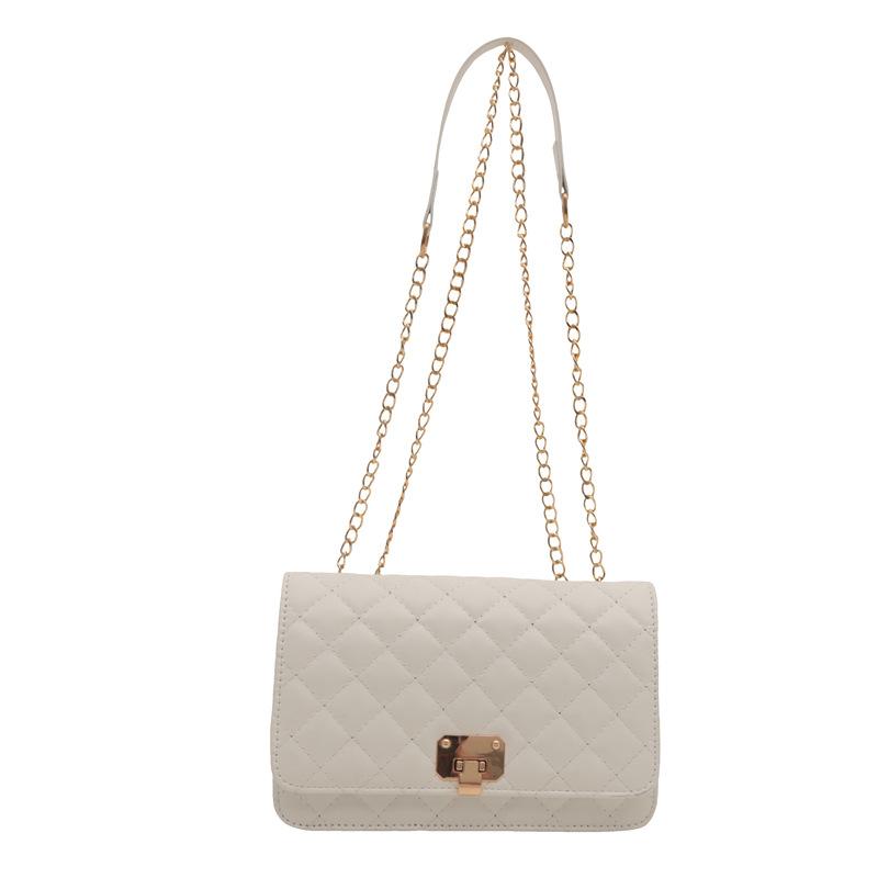 Classic diamond plaid chain bag 2025 autumn and winter versatile embroidered small square bag casual fashion one-shoulder crossbody bag women's bag