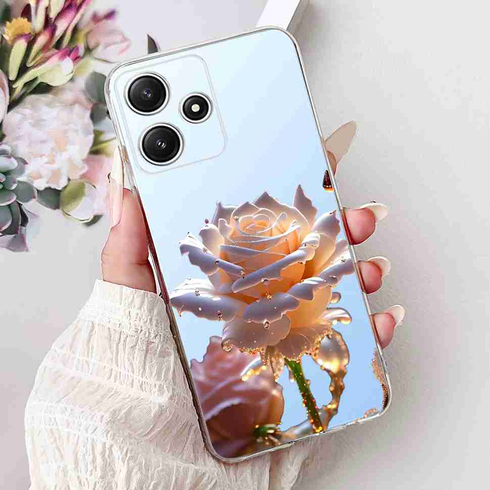 For Xiaomi Redmi Note 12R 5G Case Summer Little Daisy Lemon Soft Silicone TPU Cases For Redmi Note12R NOTE12R 23076RA4BC Shell