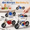 Motorcycle‑Shaped Metal Building Toy Mini‑Sized Assembly Puzzle Toy Motorcycle Model Kit  Kids