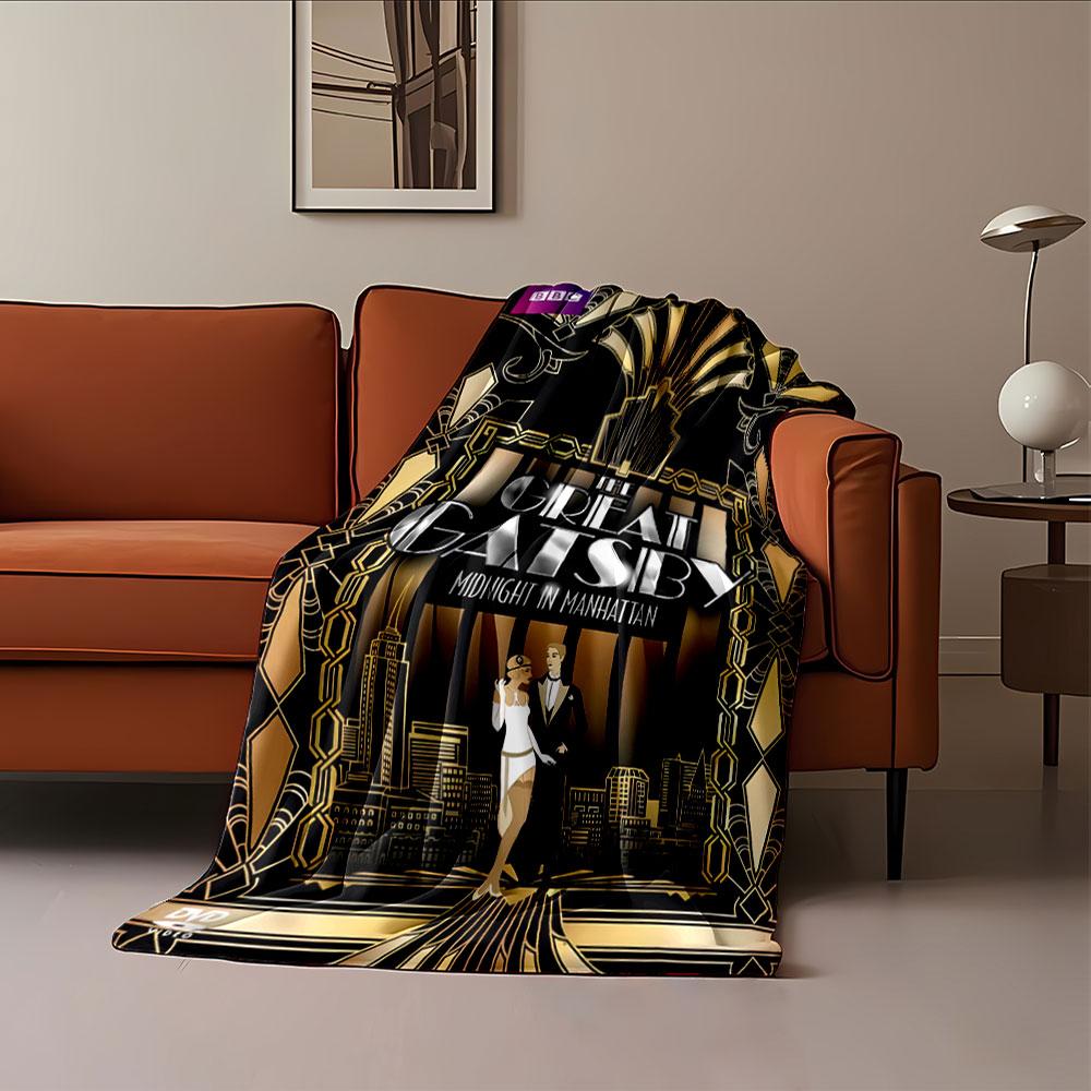 Great Gatsby Art Deco Blanket for All Seasons Blanket Lunch Break Throw Gift