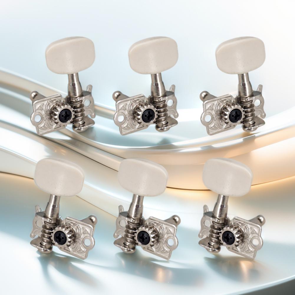 6Pcs Guitar String Tuning Pegs 3L 3R Guitar Knob Machine Heads Tuners Metal Guitar Tuning Keys Pegs for Guitar Replacement Parts
