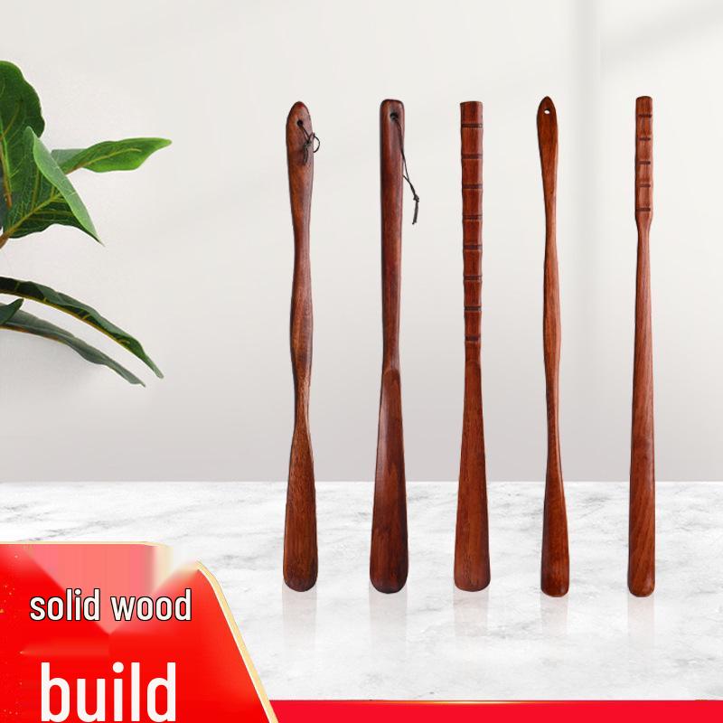 

Wooden Long-Handle Shoe Horn for Pregnant Women and Elderly