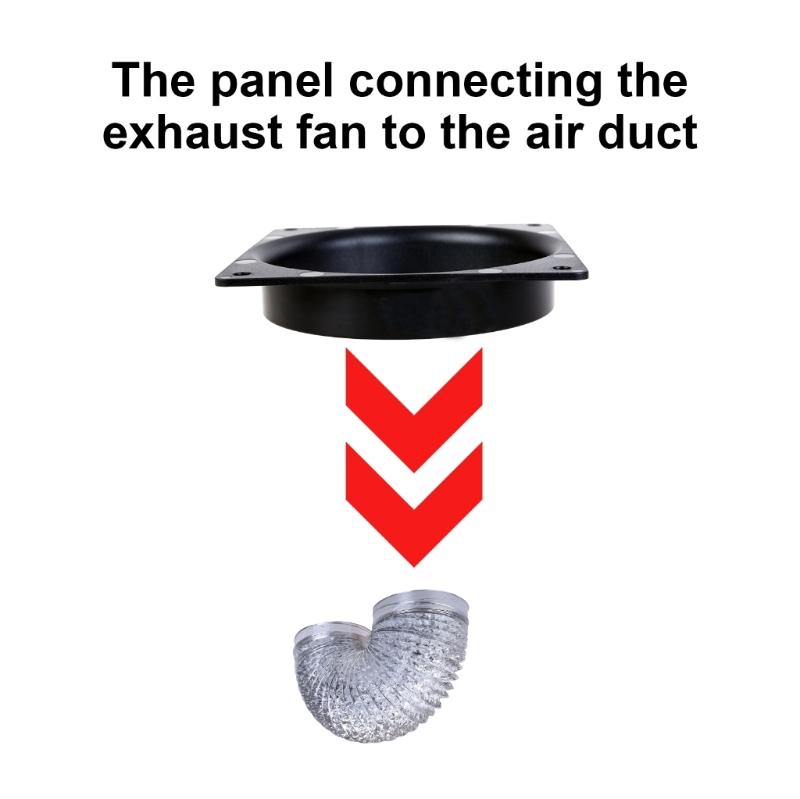 Panoul conductelor de aer Conectori Conectori Flanșă Conectori pentru conducte din plastic Placă pentru prize de evacuare Sistem de ventilație 12x12cm
