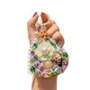 Schlüsselanhänger Schmuck aus Glas mit Herzdesign und Strasssteinen für Valentinstagsgeschenk