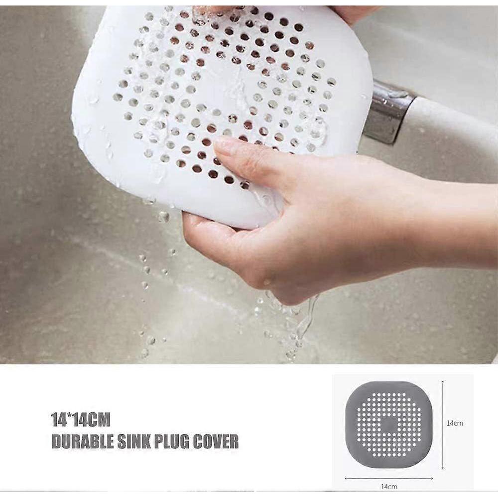 Tampas de Ralo de Chuveiro, Tampa Bloqueadora Captura de Cabelo para Ralo de Tubo de Silicone com Ventosa para Banheiro Cozinha, Filtro de Borracha para Ralo de Banheira Pia Armadilha Casa Dr