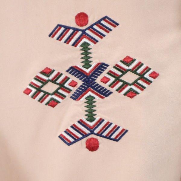 Unused Johnbull Long Sleeve Embroidery Shirt S Pink Embroidery Men's Used