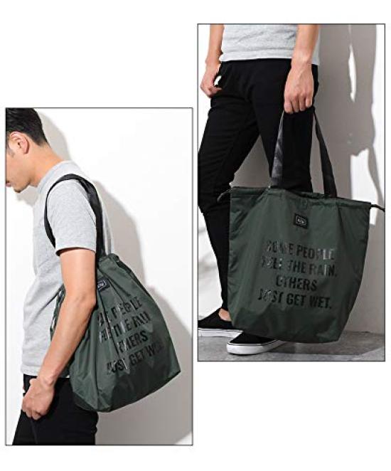 [2022] KiU Water-Repellent and Waterproof Bag Cover, Tote Bag, 2-Way Eco Bag, Compact, Packable, Foldable, for Men and Women, Stardust Design, K82-059