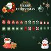 24 Pcs Christmas Press On Nail Short Round Full Cover False Nail Christmas Gift Stick on Nail Glittering Acrylic Nail
