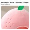Peach Costume Headpiece Funny Fruit Hat with Leaf Padded for Cosplay