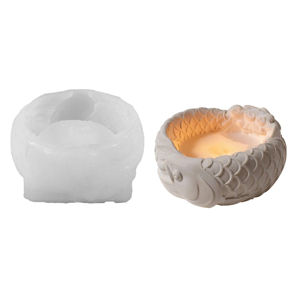 Fish Shape Silicone Candle Molds For Resin Casting Making Candle Container Flowerpot Cement Planter Home Decoration