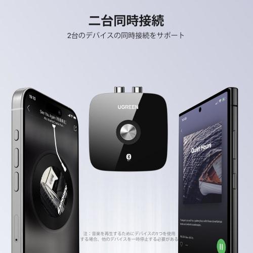 UGREEN Bluetooth 5.1 Receiver Stereo Receiver Bluetooth5.1 for Home Stereo/Speakers/Components/TV/Wireless Aptx HD/Aptx/AAC/SBC Bluetooth Receiver 3.5