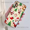 New Year Gift Cartoon Christmas Silicone Phone Case For Samsung S24,21,22,23,30,Ultra,20,Plus,Note,10,9,Black Soft Silicone Case